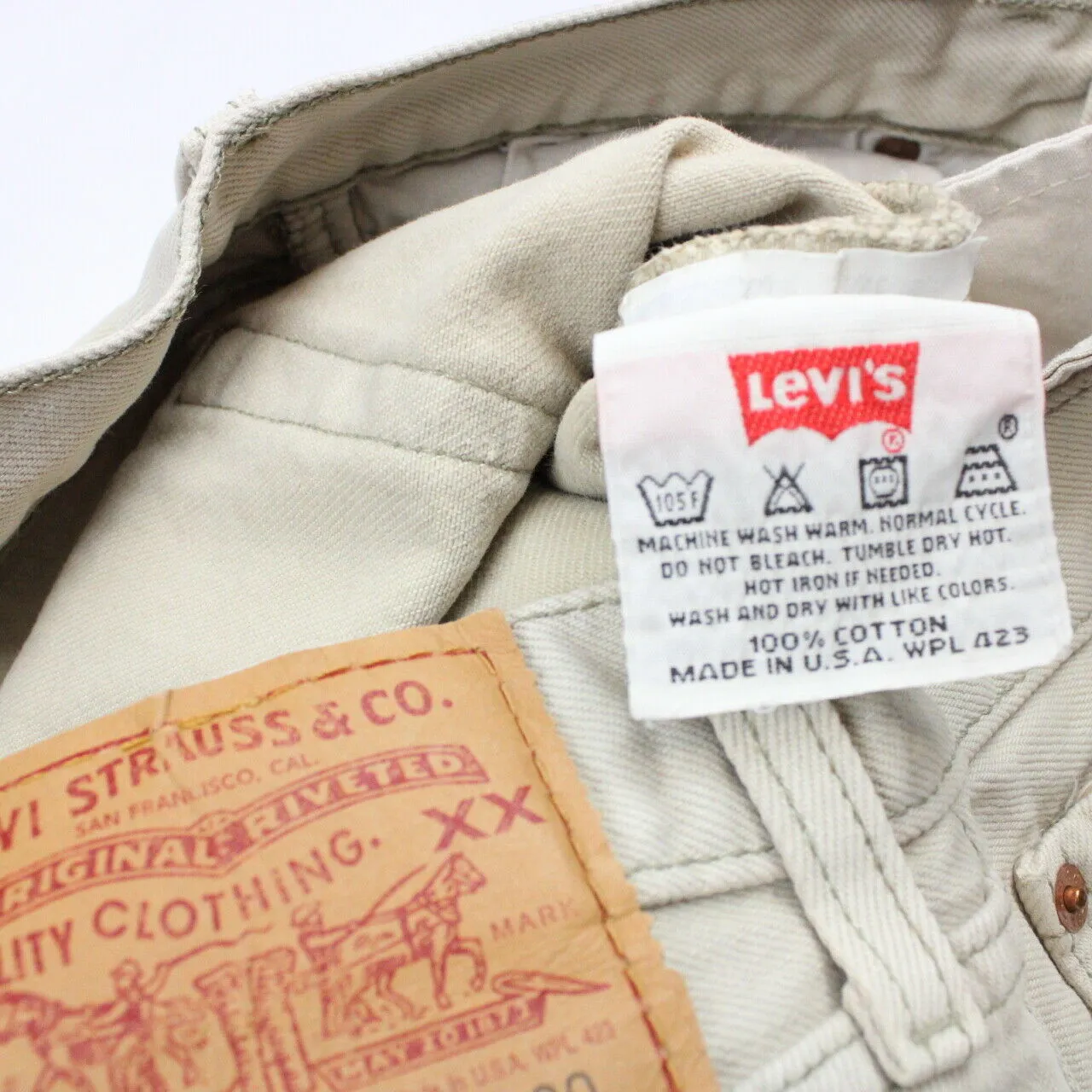 90s LEVIS 501 Jeans Beige | W30 L30