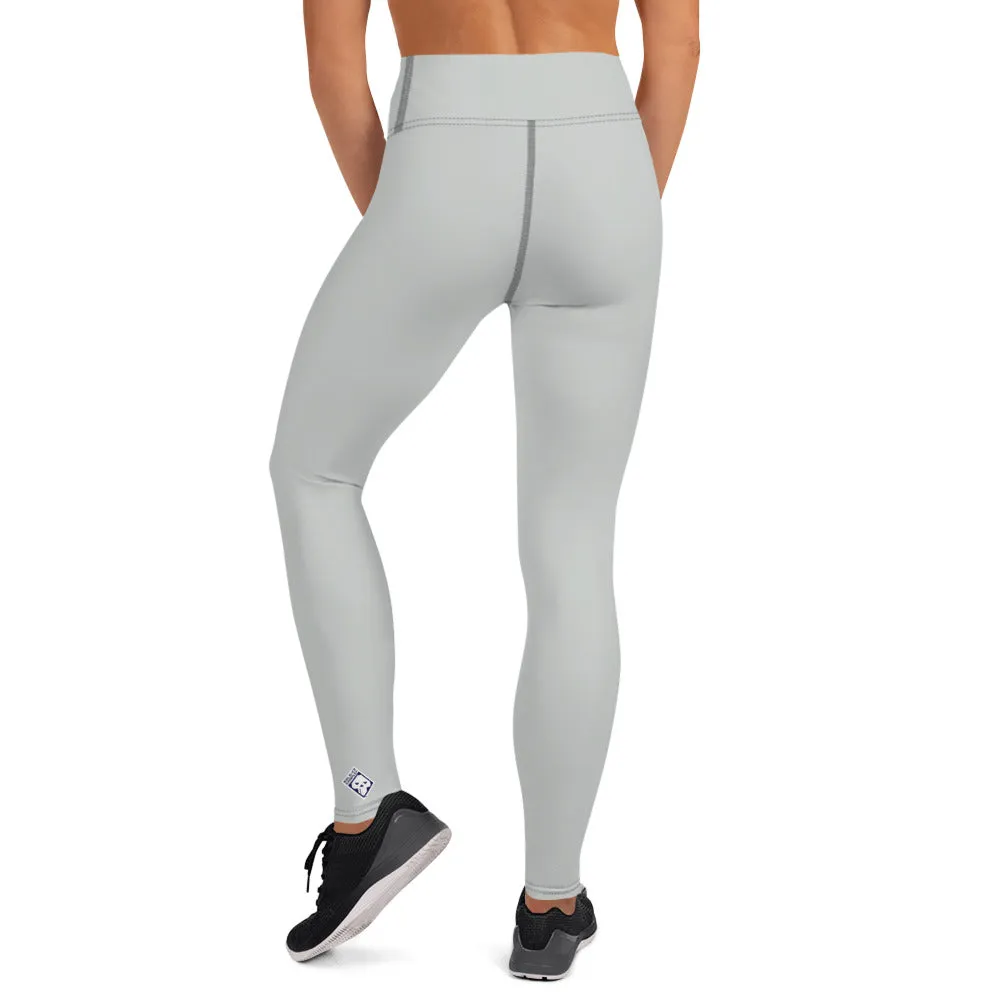 Active Chic: Women's Solid Color Yoga Pants Leggings - Smoke