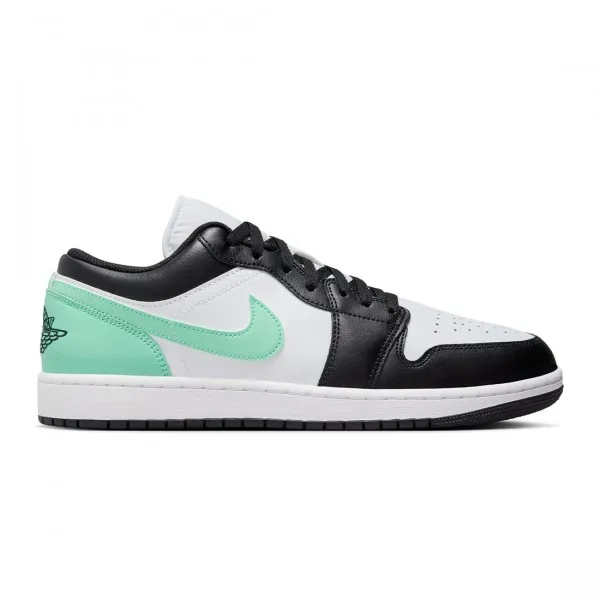 Air Jordan 1 Low Men (white / black-green glow)