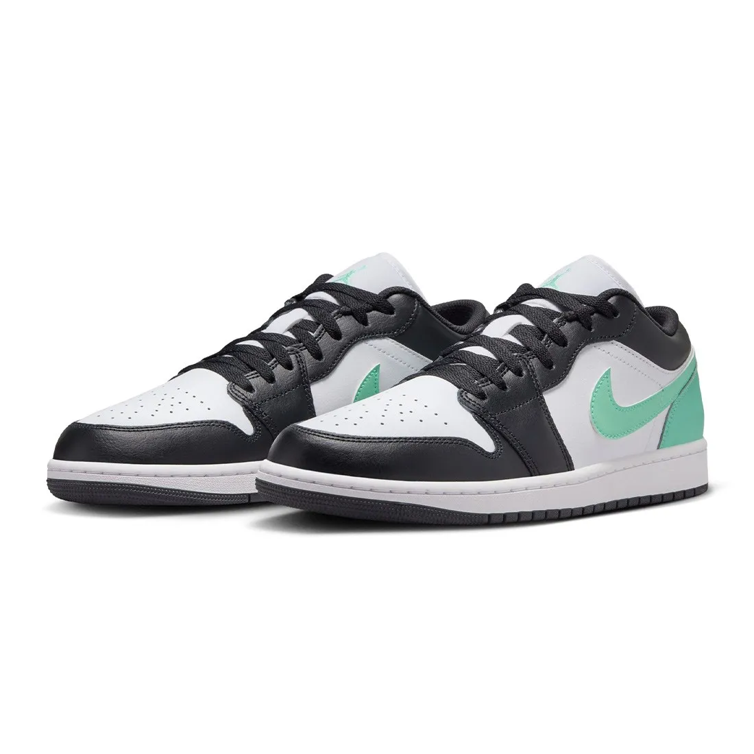 Air Jordan 1 Low Men (white / black-green glow)