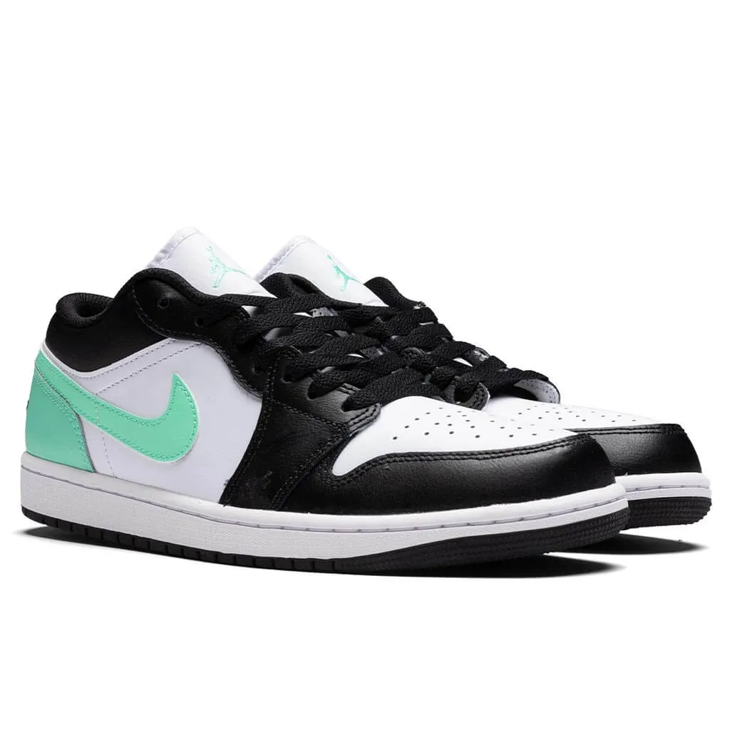 Air Jordan 1 Low - White/Black/Green Glow