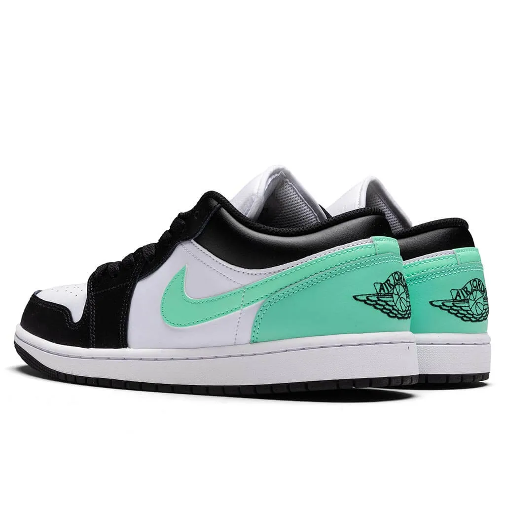 Air Jordan 1 Low - White/Black/Green Glow