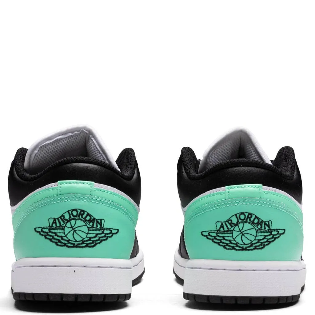 Air Jordan 1 Low - White/Black/Green Glow