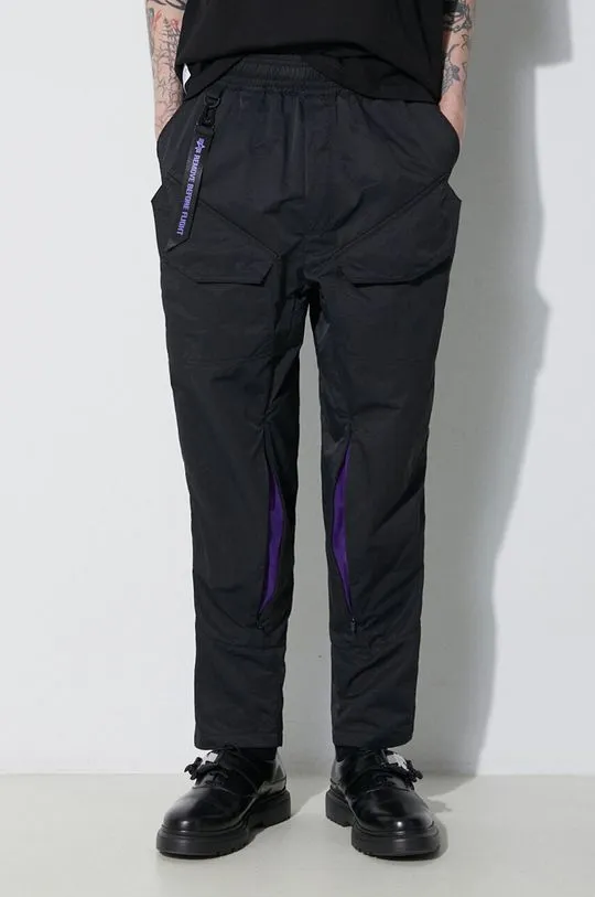 Alpha Industries trousers Utility UV men's black color 146206UV