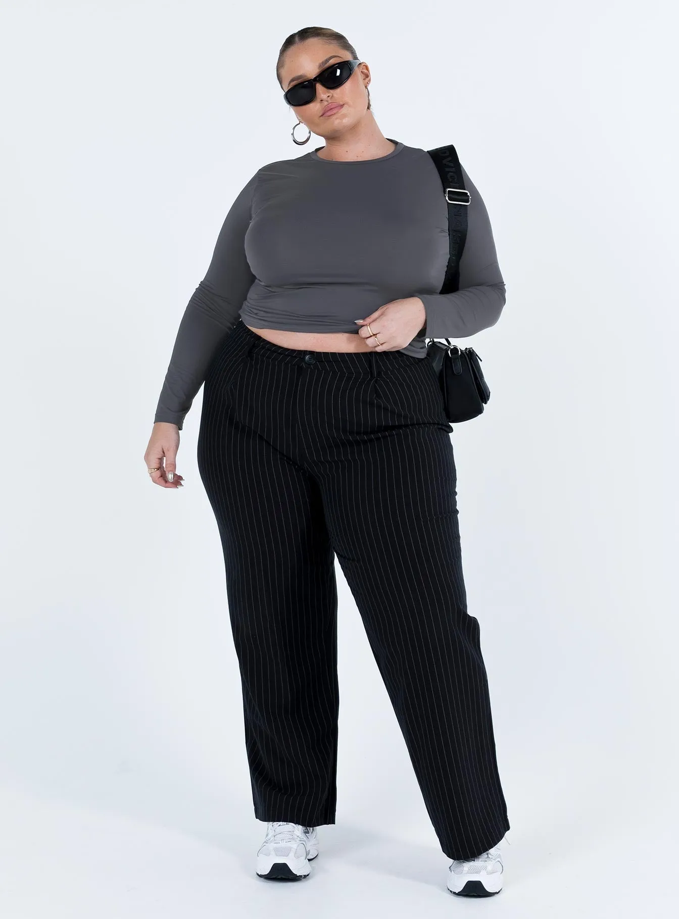 Arnim Long Sleeve Top Grey Curve