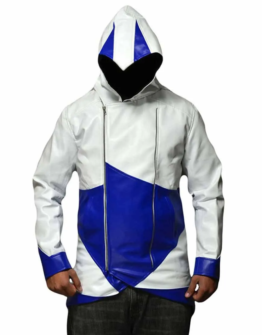 Assassins Creed Blue And White Jacket | Connor Kenway Jacket