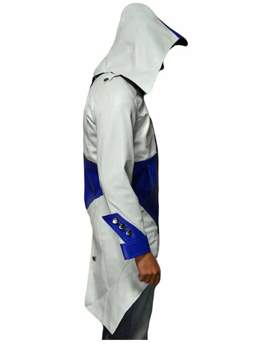 Assassins Creed Blue And White Jacket | Connor Kenway Jacket