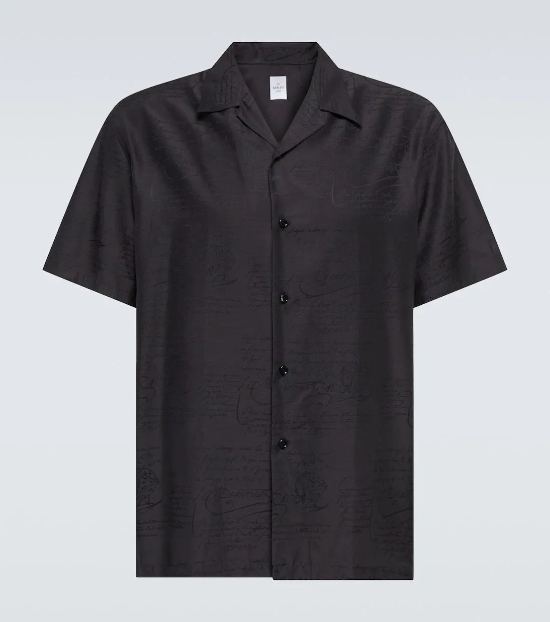 Berluti  |Silk Plain Cotton Short Sleeves Logo Luxury Shirts