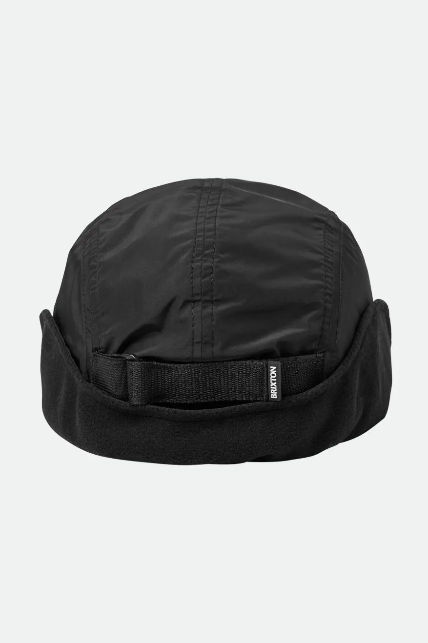 Beta Square Utility Ear Flap Hat - Black