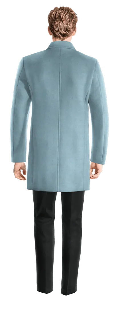 Blue Double-Breasted Coat