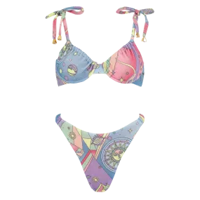 Britney High Cut Leg Multi-Coloured Bikini