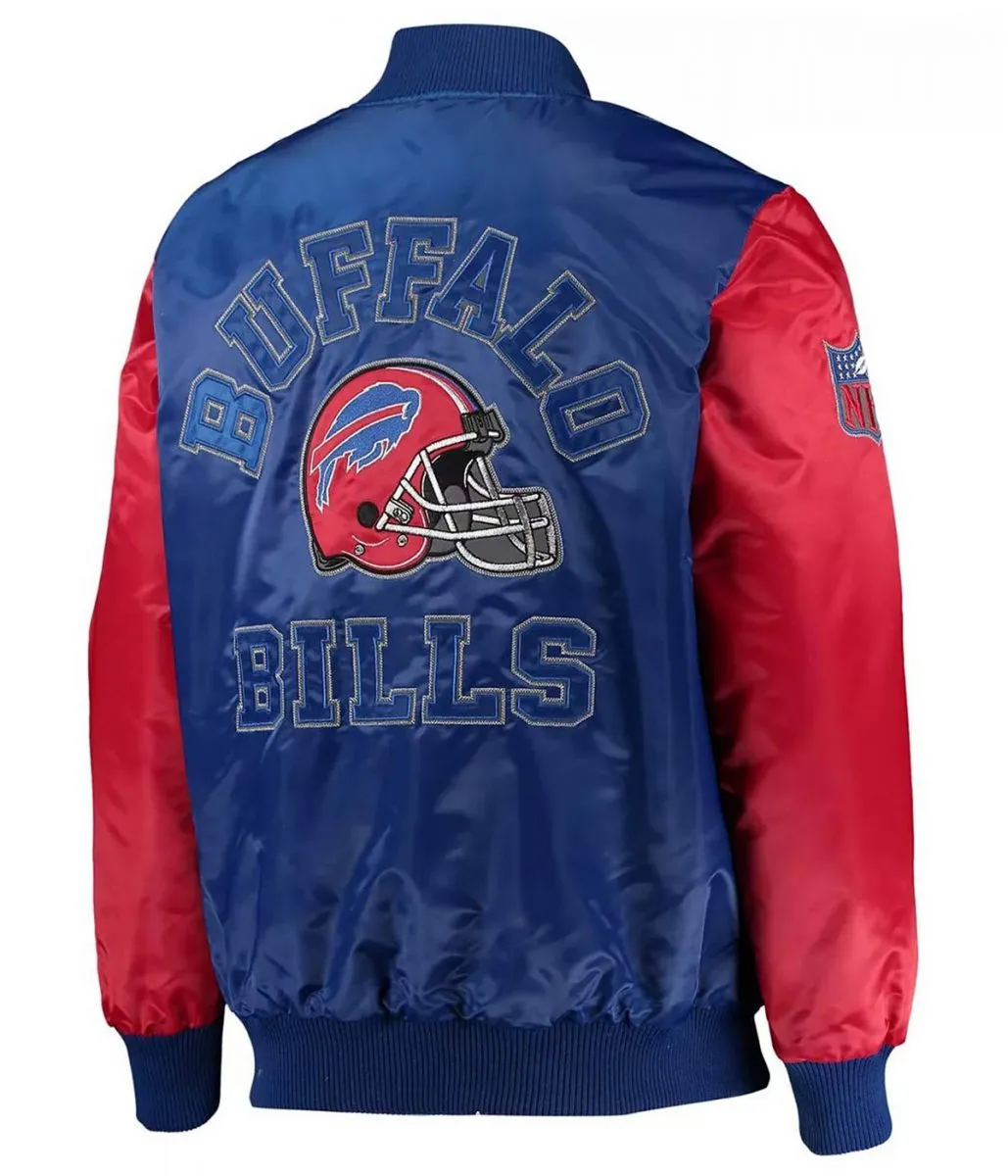 Buffalo Bills Locker Room Throwback Royal Blue and Red Jacket