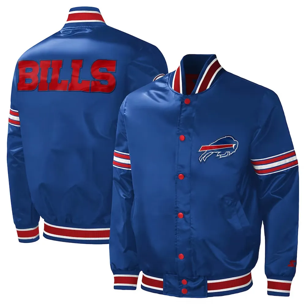 Buffalo Bills Midfield Royal Satin Jacket