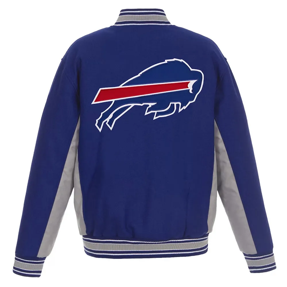 Buffalo Bills Royal and Gray Varsity Wool Jacket