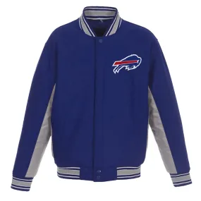 Buffalo Bills Royal and Gray Varsity Wool Jacket