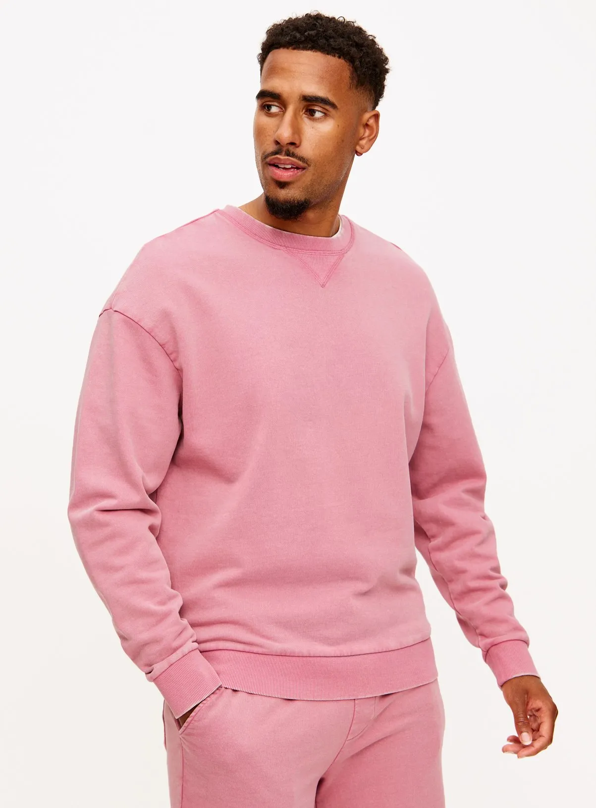 Buy Rose Pink Garment Dye Crew Neck Sweatshirt XXXXL | Sweatshirts and hoodies | Tu