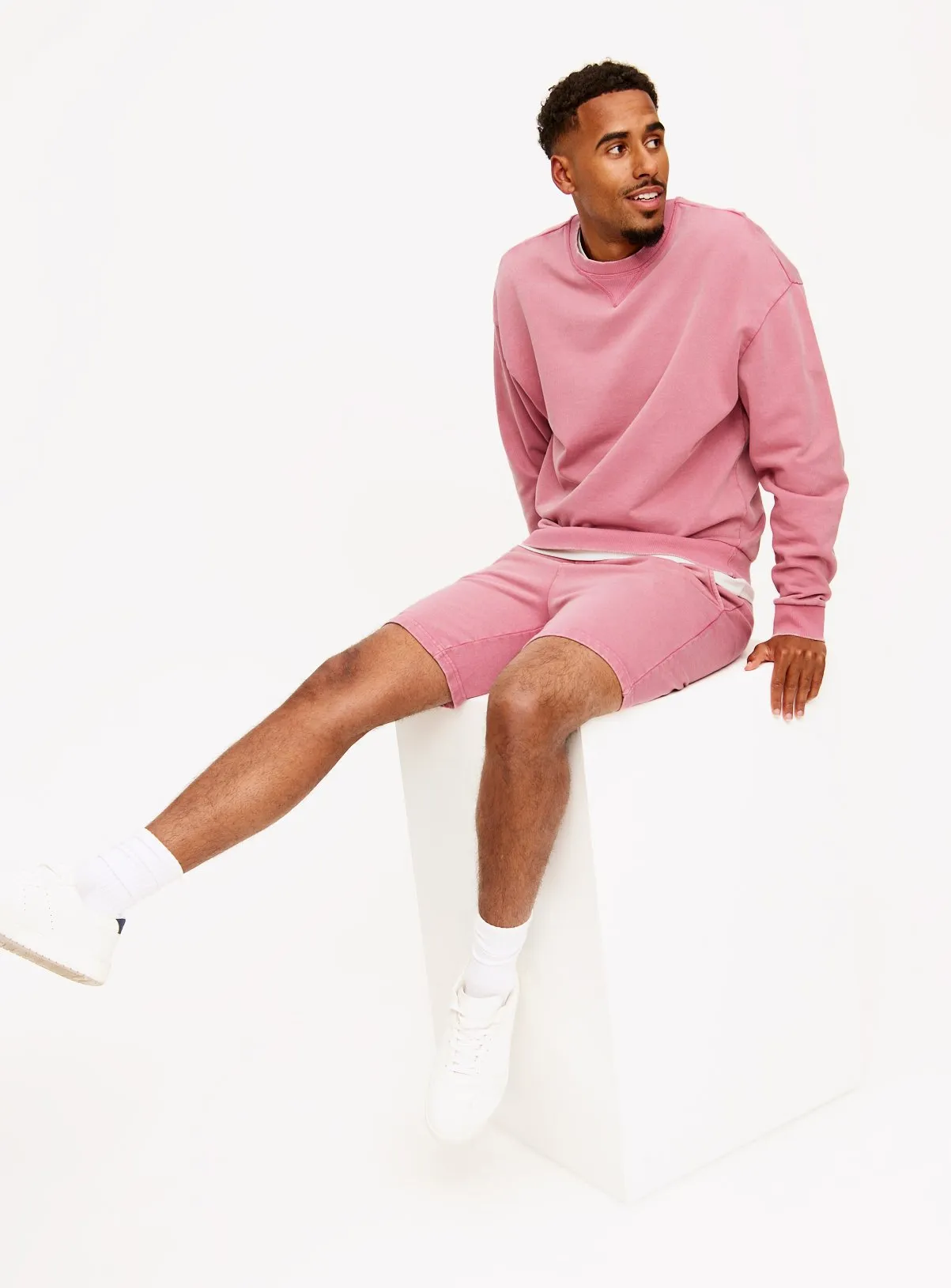 Buy Rose Pink Garment Dye Crew Neck Sweatshirt XXXXL | Sweatshirts and hoodies | Tu