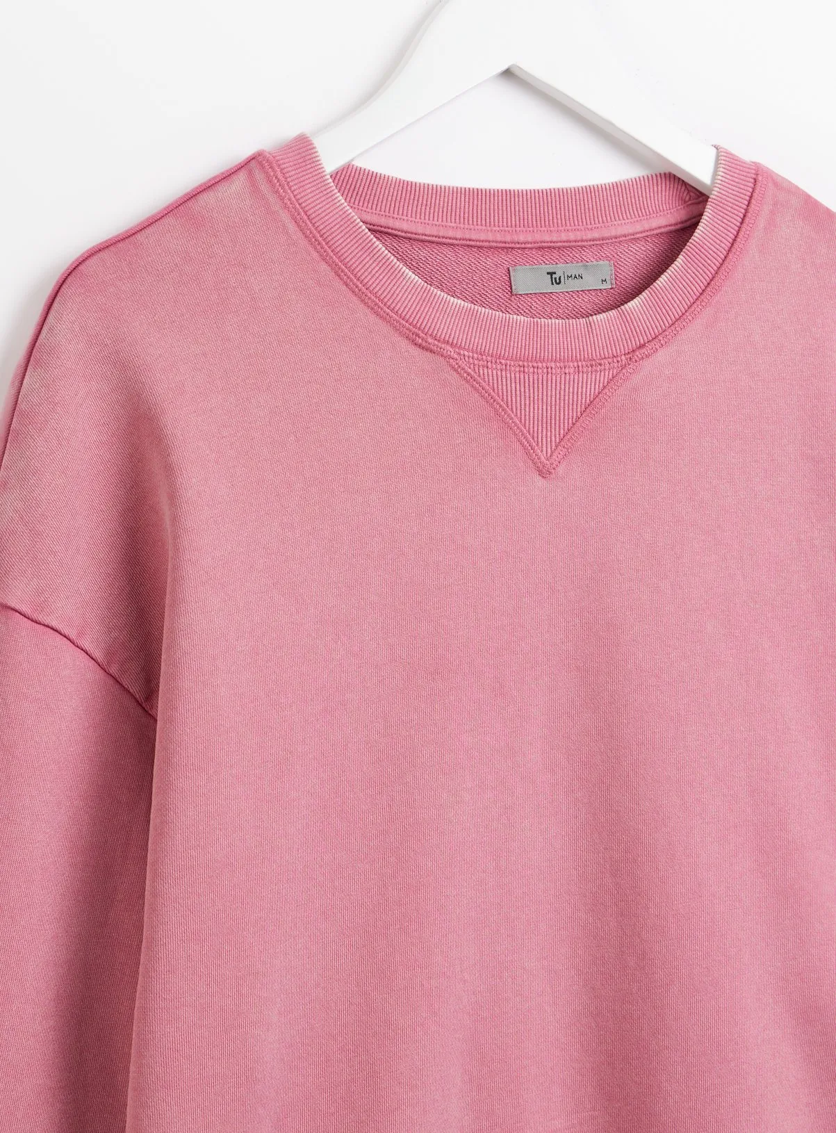 Buy Rose Pink Garment Dye Crew Neck Sweatshirt XXXXL | Sweatshirts and hoodies | Tu