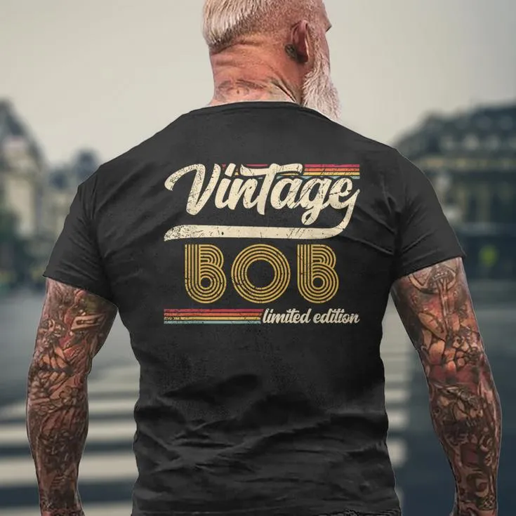 Classic Personalized Vintage Bob Limited Edition Men Men's T-shirt Back Print