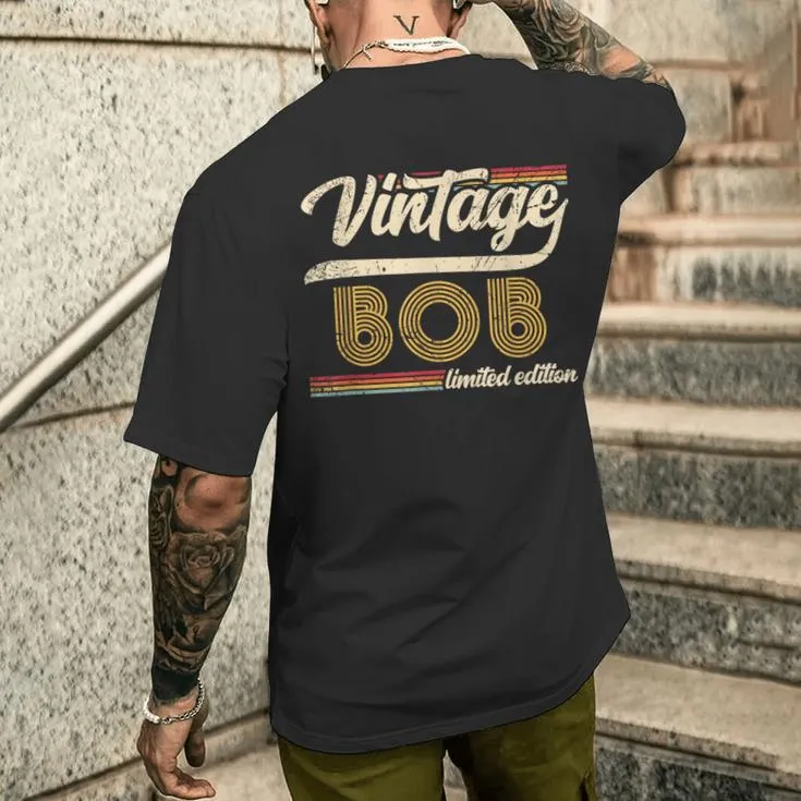 Classic Personalized Vintage Bob Limited Edition Men Men's T-shirt Back Print