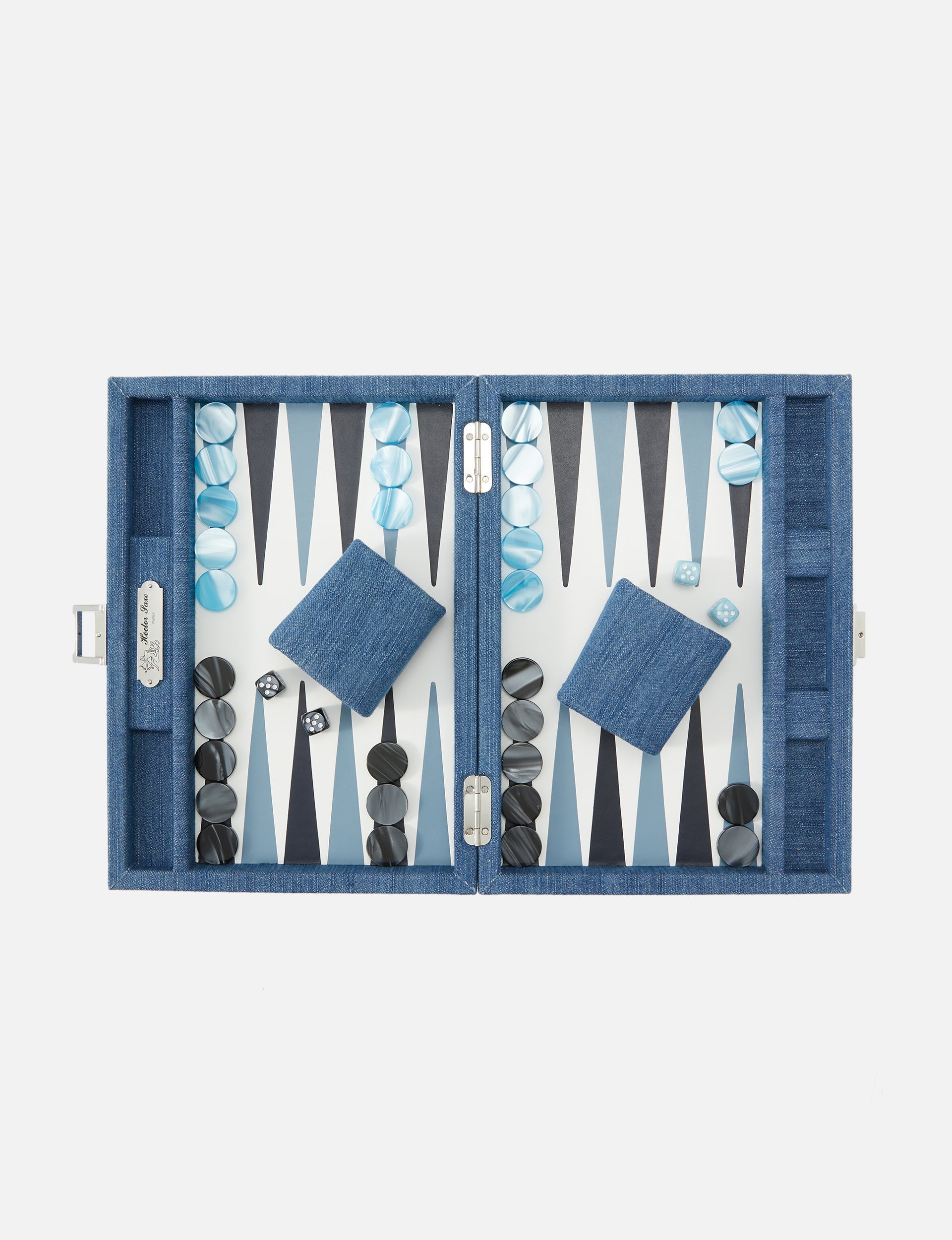 Daniel Small Cuir Buffle Backgammon Set