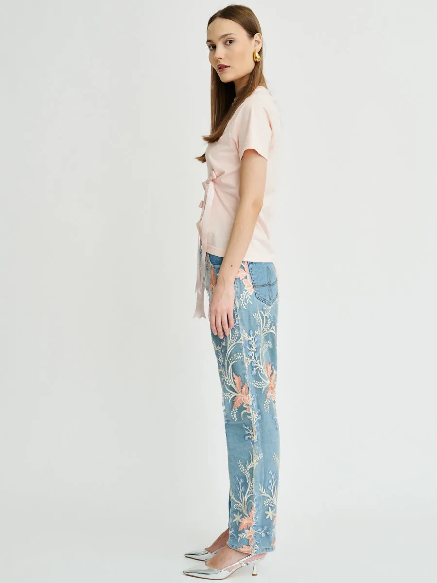 Delia Floral Embroidered Jeans