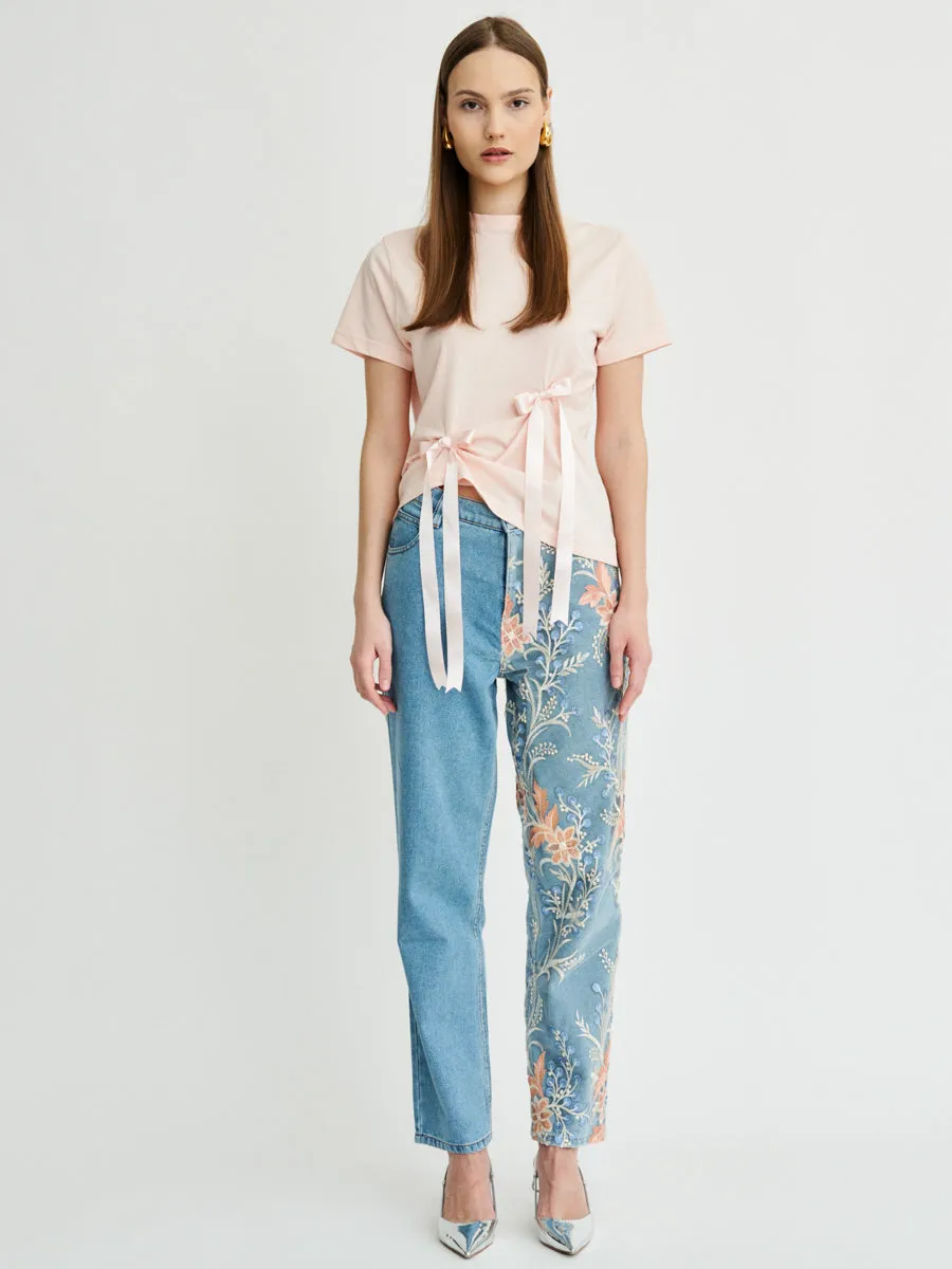 Delia Floral Embroidered Jeans