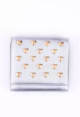 Flap Heart-Stud Purse