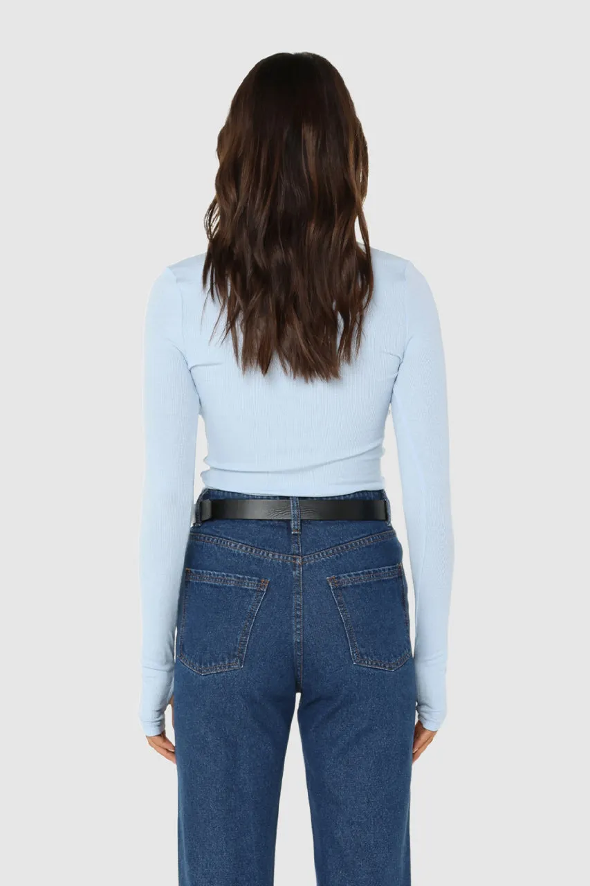 Hazel Long Sleeve Top | Powder Blue