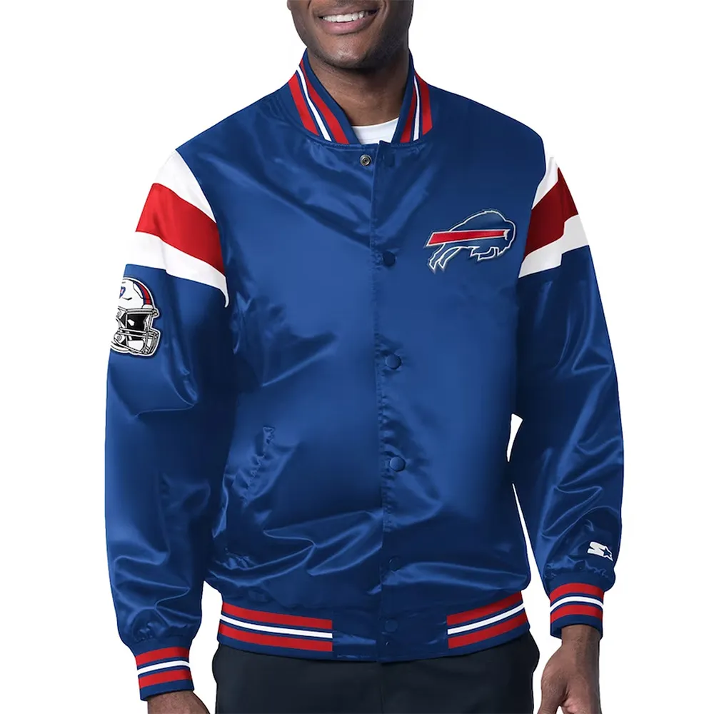 Helmet Buffalo Bills Midweight Royal Satin Jacket