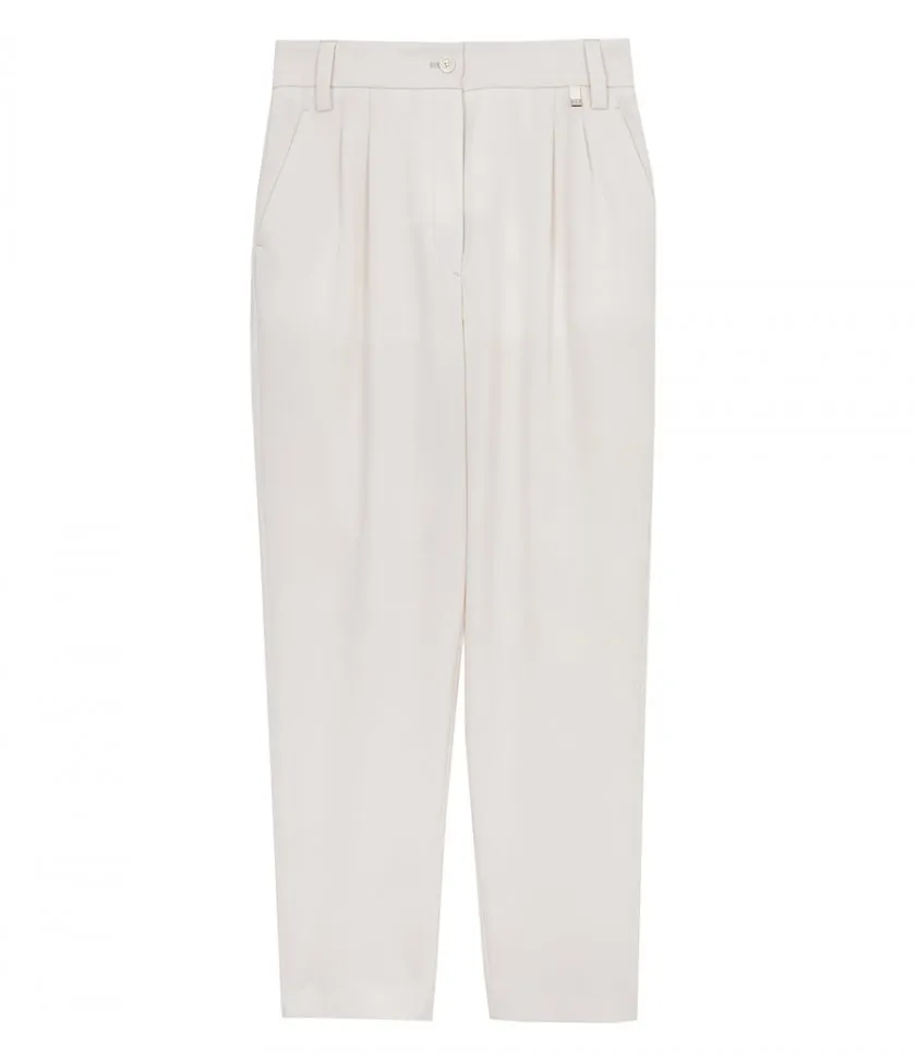 HERNOPLEATED VISCOSE EFFECT TROUSERS