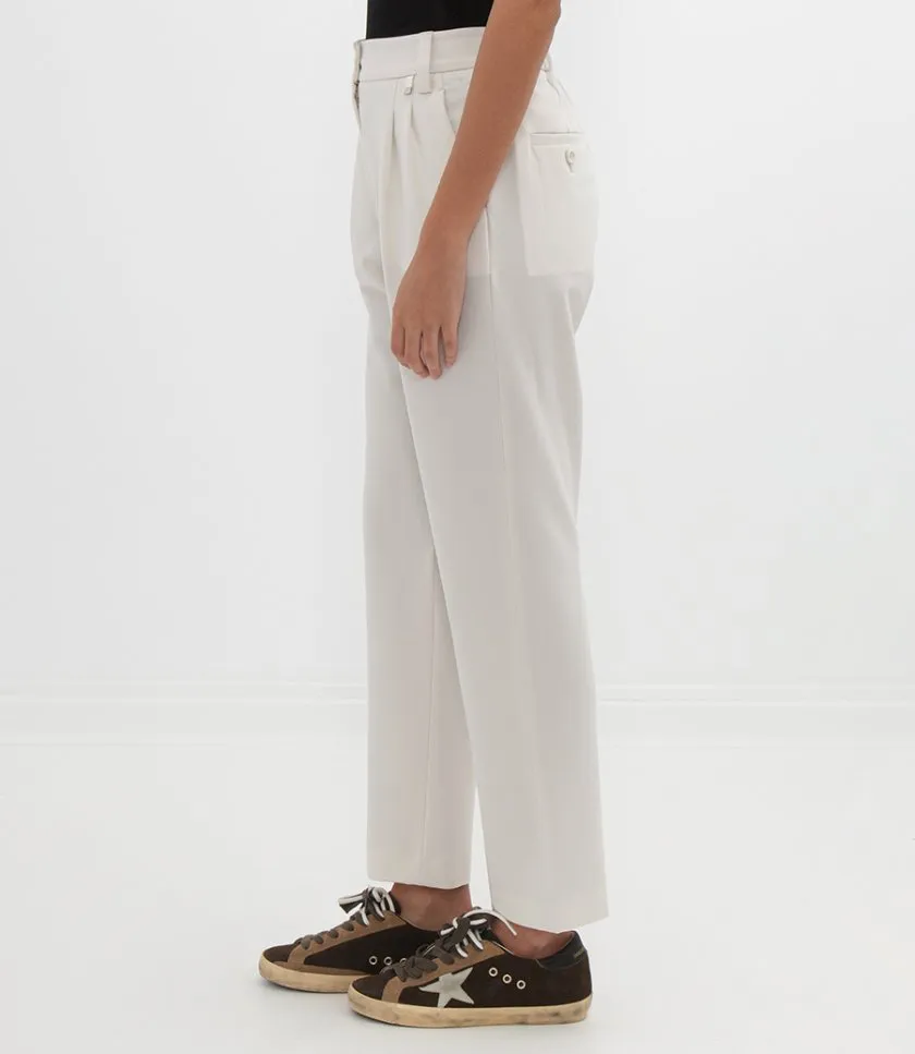 HERNOPLEATED VISCOSE EFFECT TROUSERS