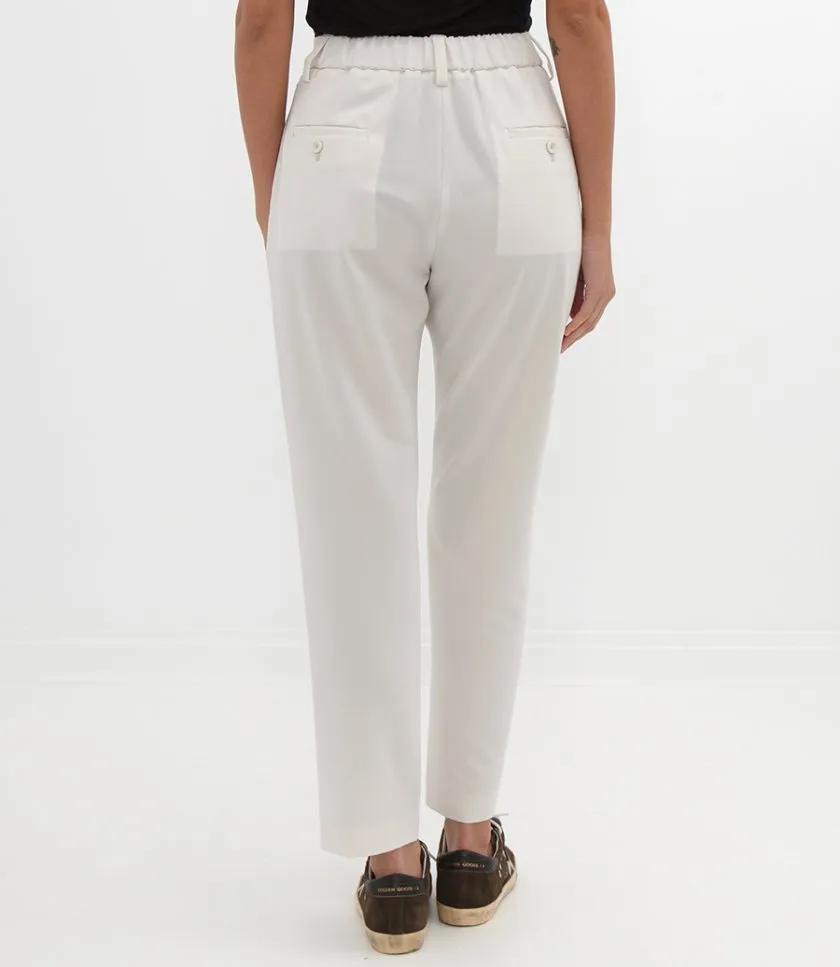 HERNOPLEATED VISCOSE EFFECT TROUSERS