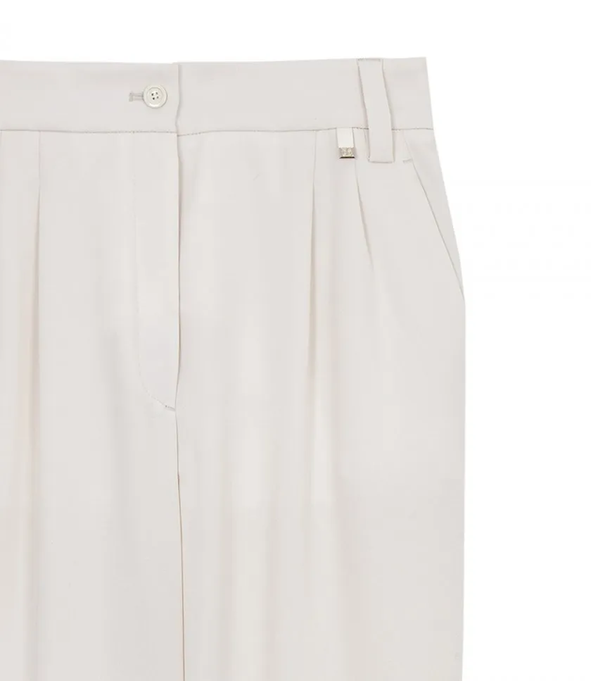 HERNOPLEATED VISCOSE EFFECT TROUSERS