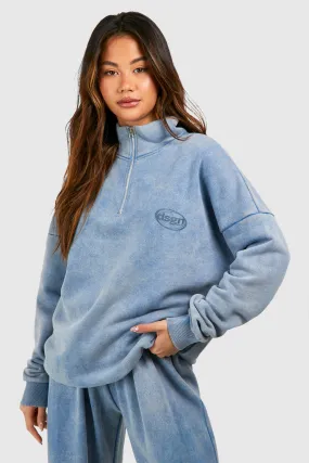 Hoodies & Sweatshirts | Dsgn Studio Washed Half Zip Oversized Sweatshirt | boohoo