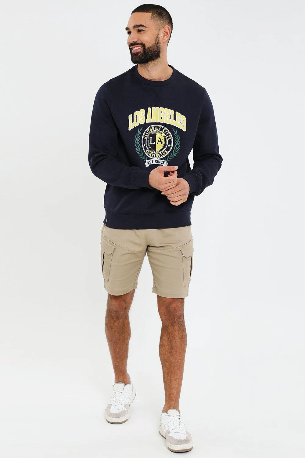 Hoodies & Sweatshirts | 'Ocean' Varsity Style Crew Neck Sweatshirt | Threadbare