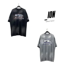 IONSEOUL  |Unisex Street Style Oversized Logo T-Shirts