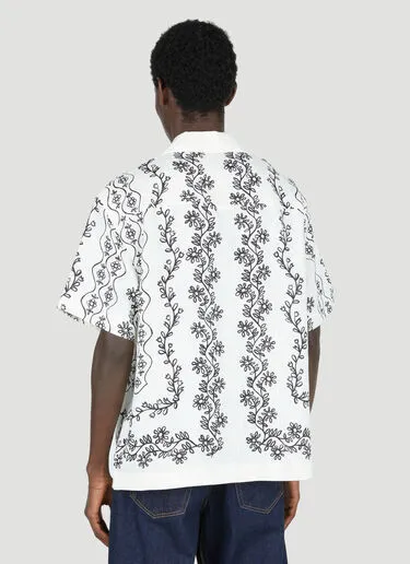 JACQUEMUS  |Flower Patterns Denim Linen Street Style Short Sleeves Logo