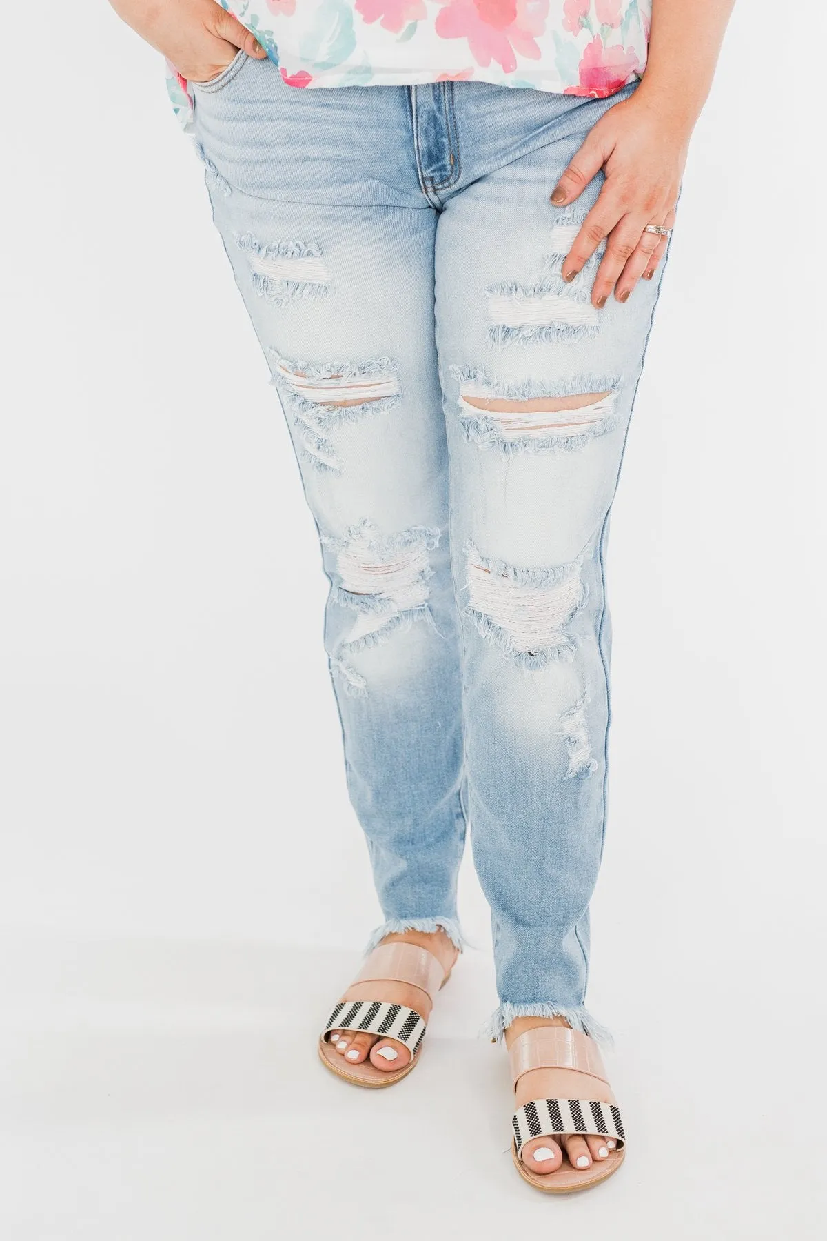 KanCan Distressed Skinny Jeans- Georgia Wash