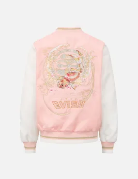 “Koi Playing in the Waves” and Kamon Embroidery Souvenir Jacket