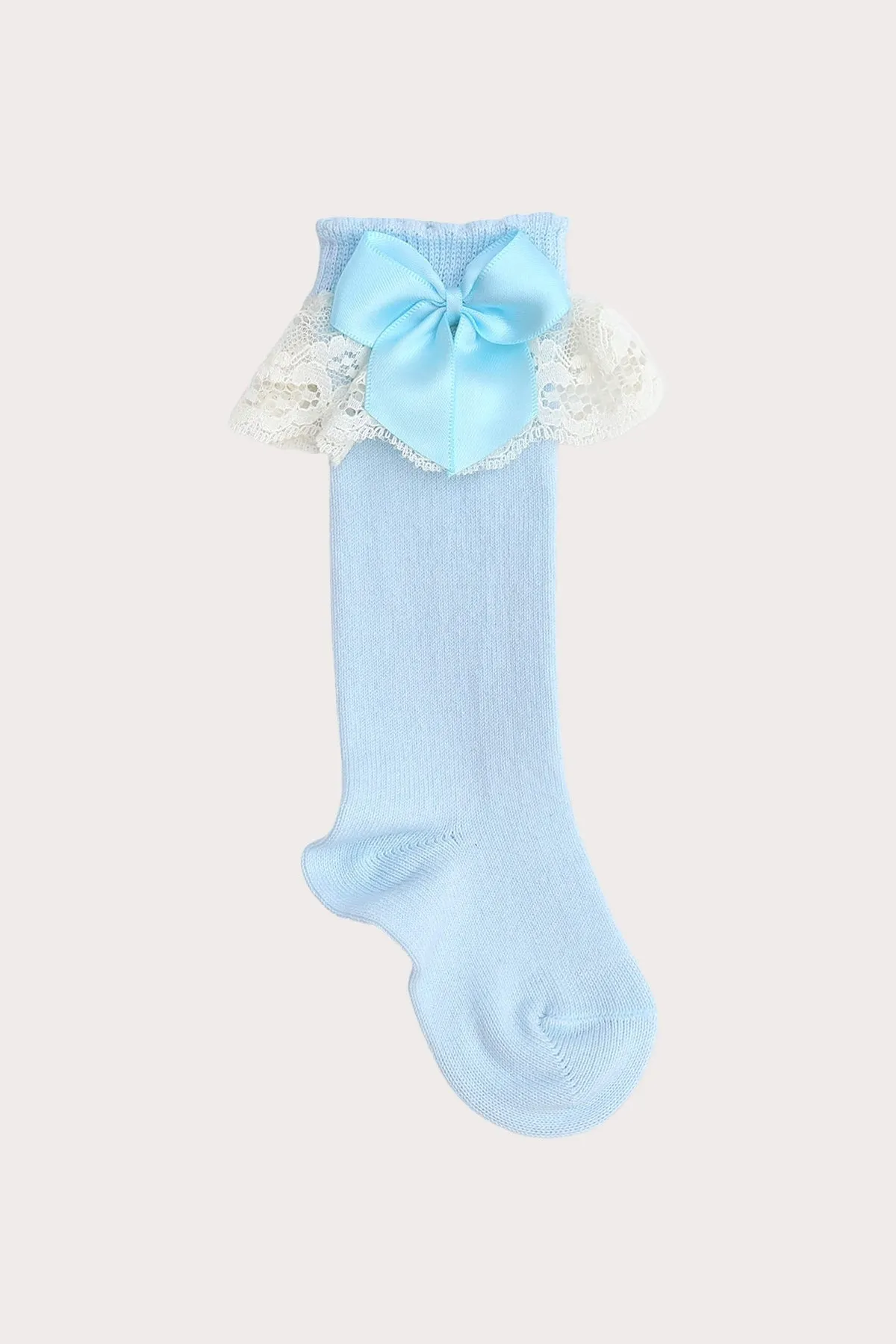 Lace Knee Socks - Blue