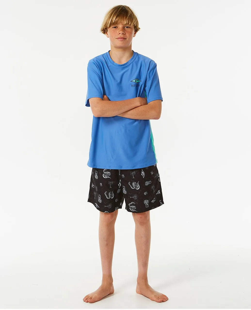 Lost Islands Logo UPF Short Sleeve Boy