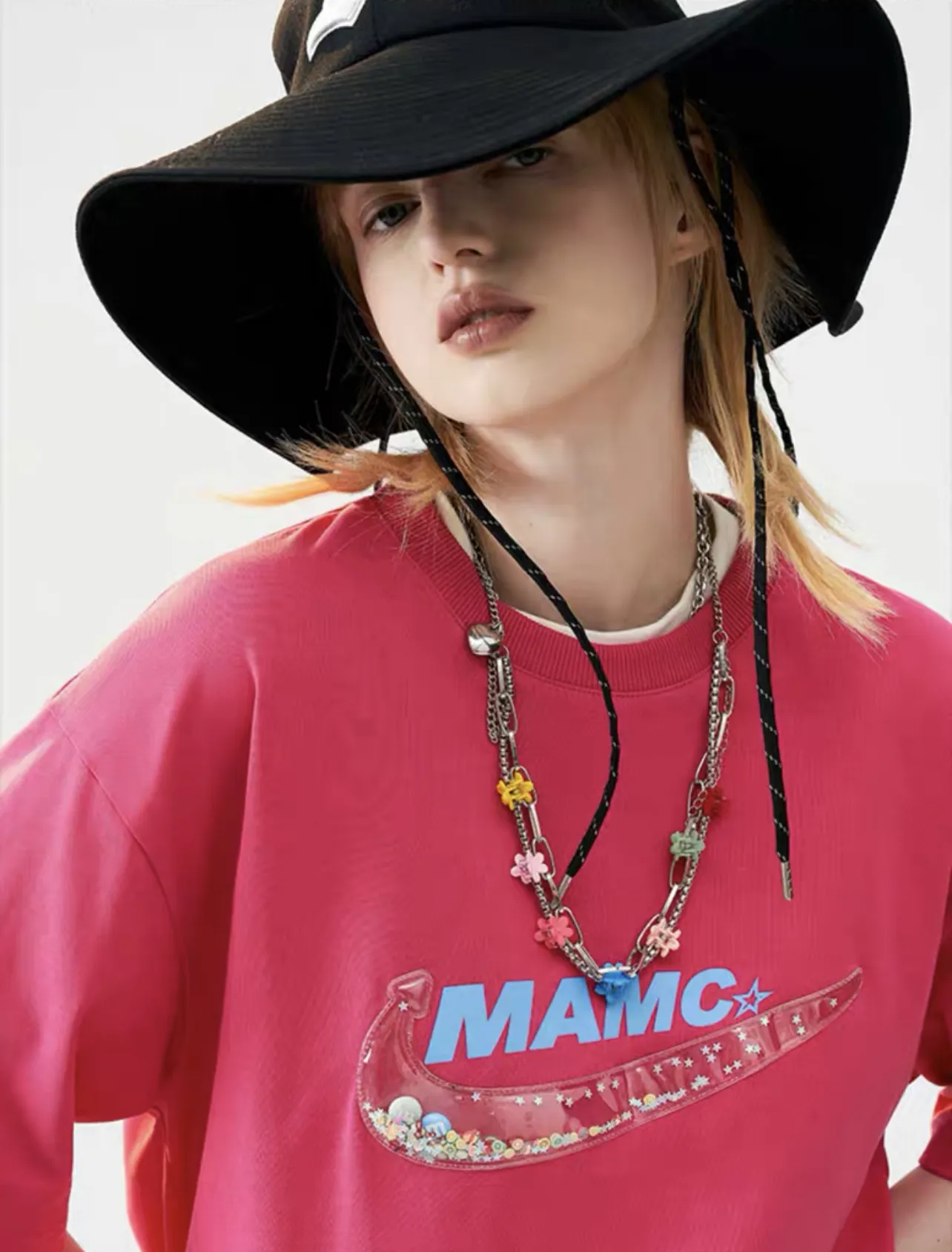 MAMC  |Unisex Street Style Plain Short Sleeves Logo T-Shirts