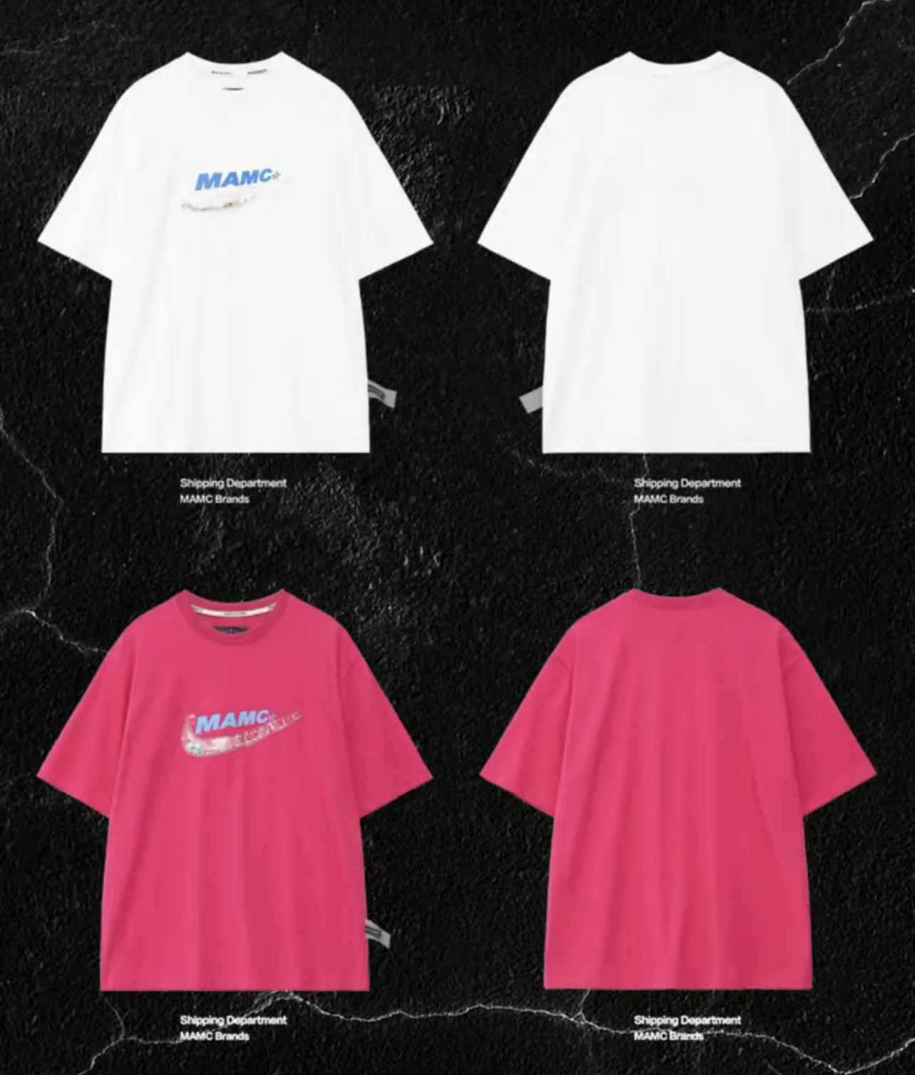 MAMC  |Unisex Street Style Plain Short Sleeves Logo T-Shirts