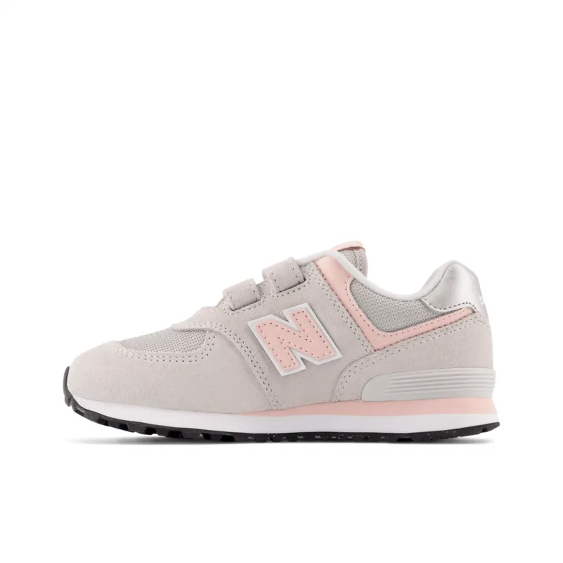 New Balance Youth Girls 574 Running Shoe - PV574EVK (Wide)