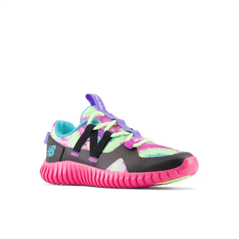 New Balance Youth Girls Playgruv V2 Bungee Running Shoe - PTPGRVSW (Wide)