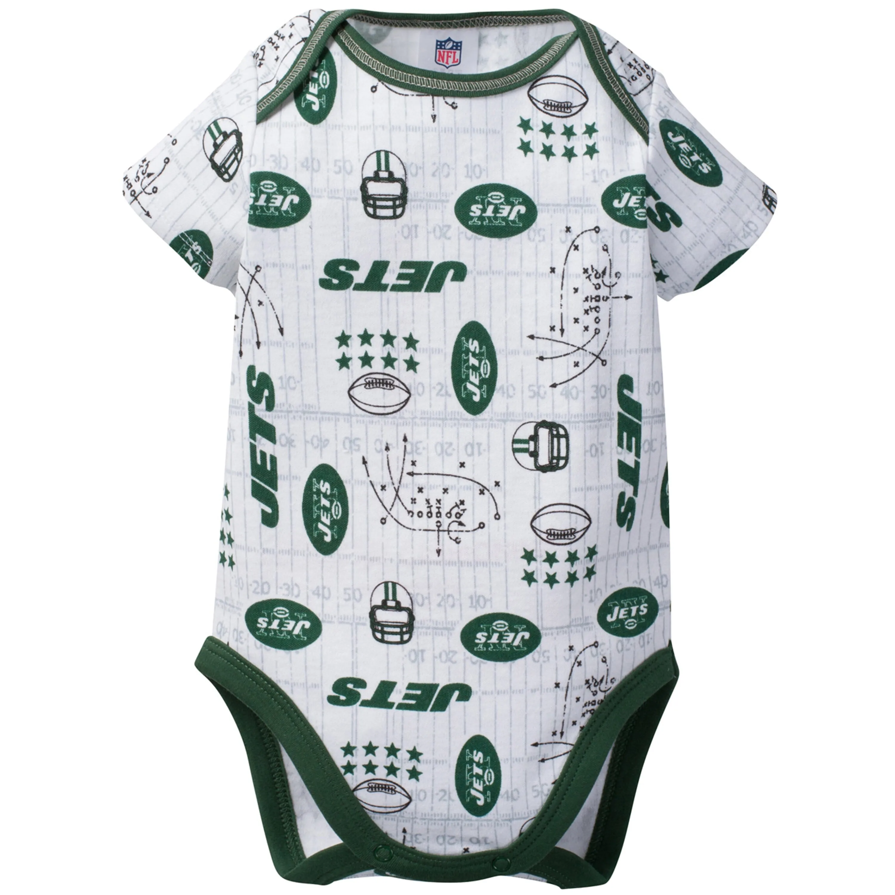 New York Jets Baby Boy 3-Pack Short Sleeve Bodysuits