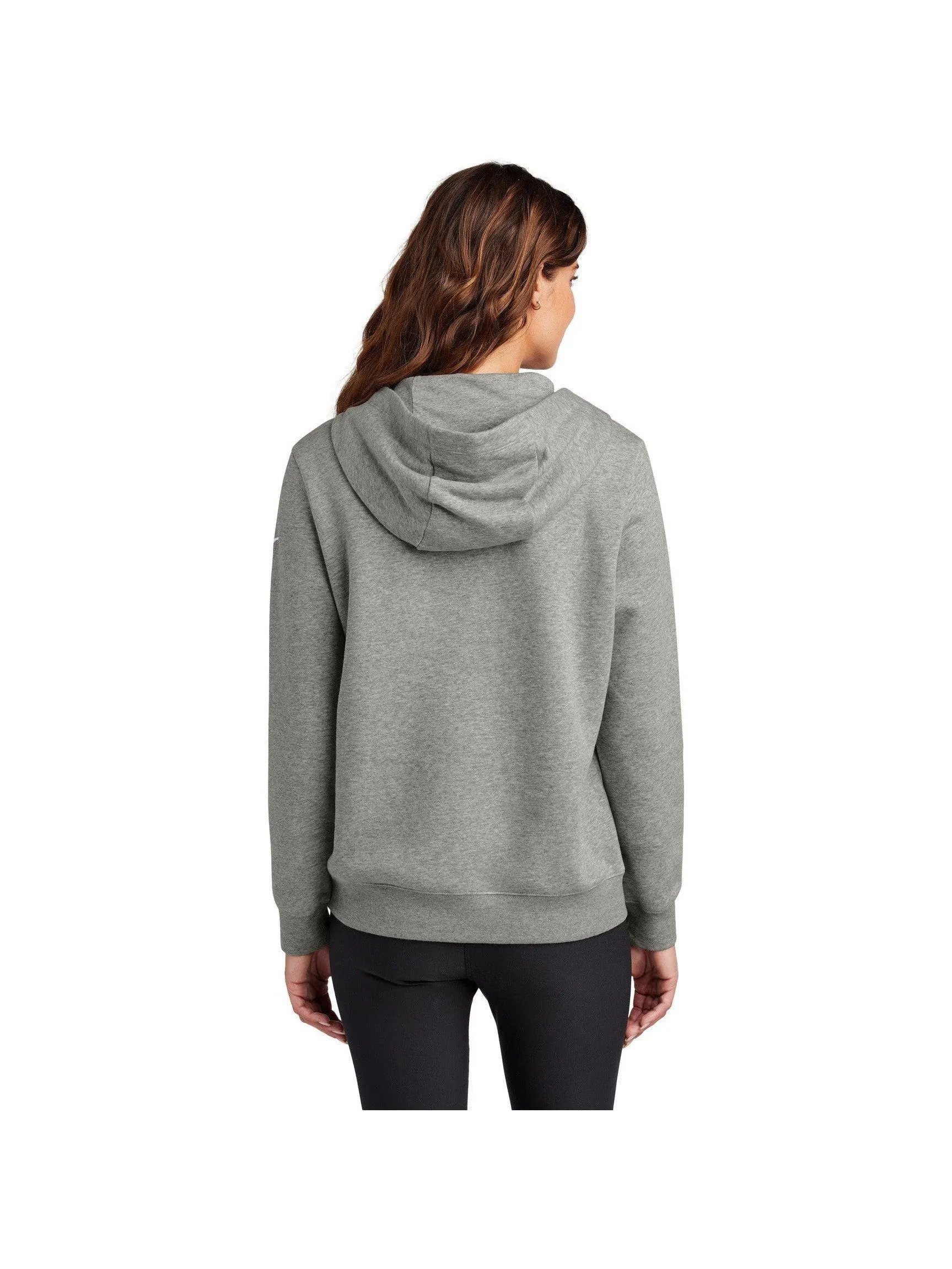 Nike Ladies Club Fleece Sleeve Swoosh Pullover Hoodie