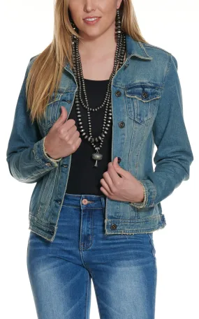 One5One Women's Antiqued Denim Jacket