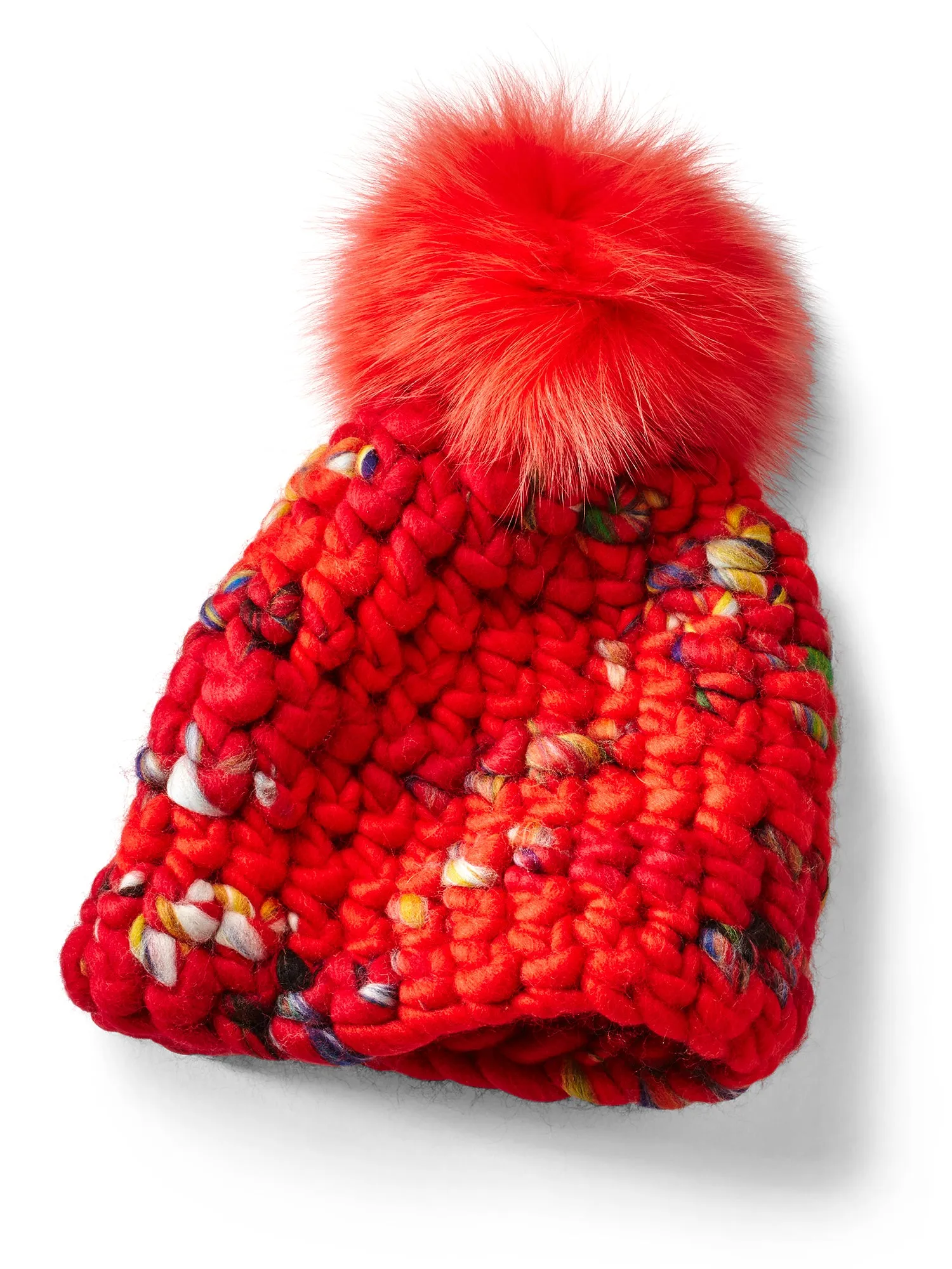 Patterned Chunky Wool Knit Hat